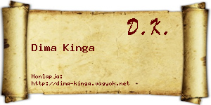 Dima Kinga névjegykártya